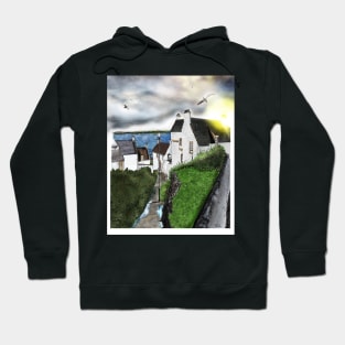 Dysart in Scotland: Architecture Art Print [Scottish Coastal Town ] Hoodie